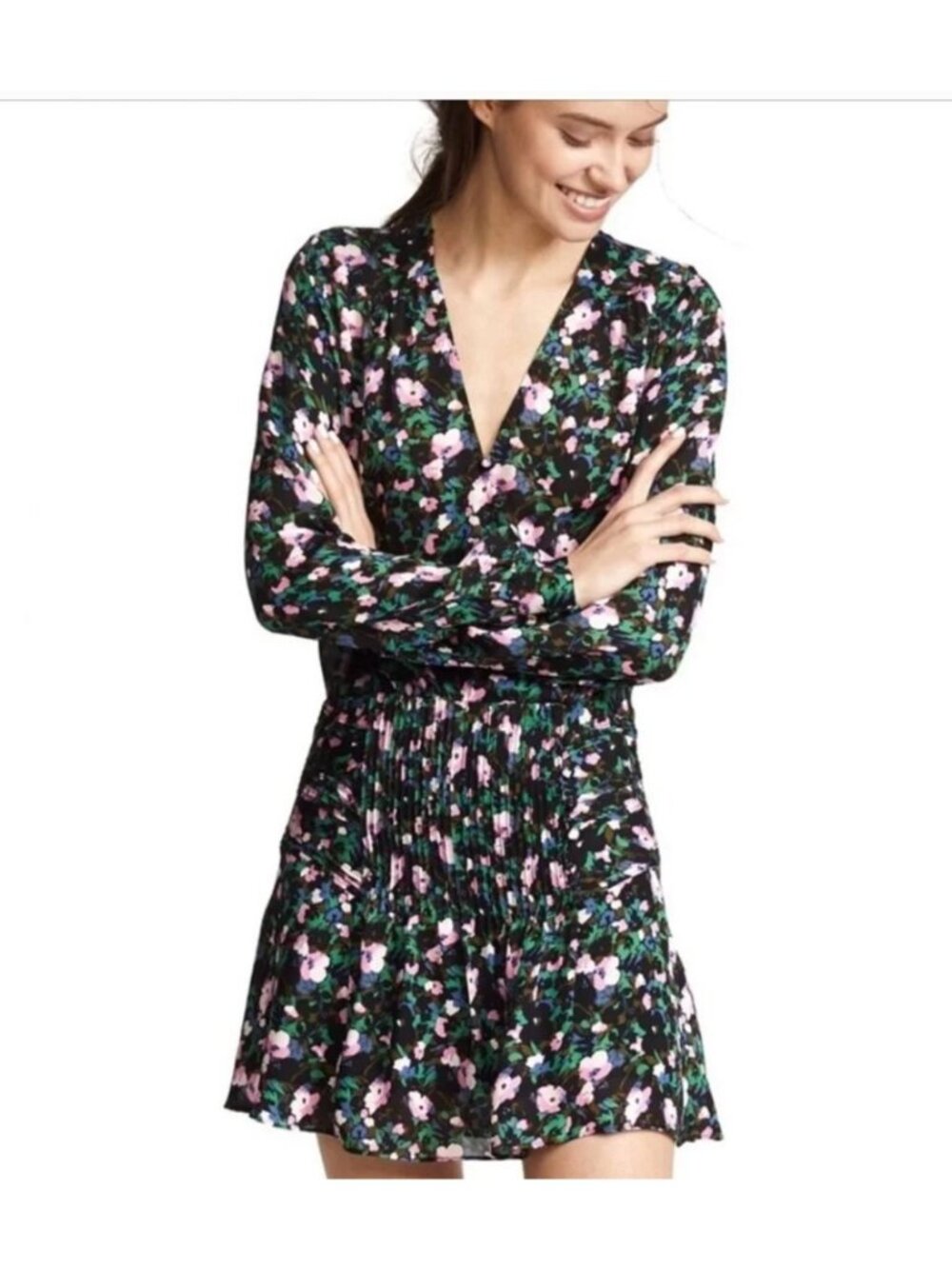 VERONICA BEARD Naomi Floral Print‎ Silk Mini Dress Size 6